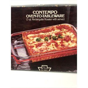 Contempo Oven to Table Roaster W/Metal Server in Almond Color 3 Quart in Org Box